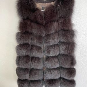 Real fox fur vest